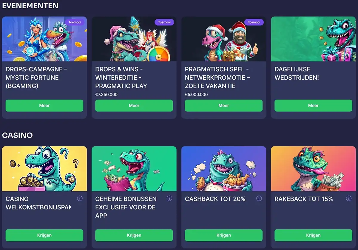 BinoBet Casino Bonus en Promoties