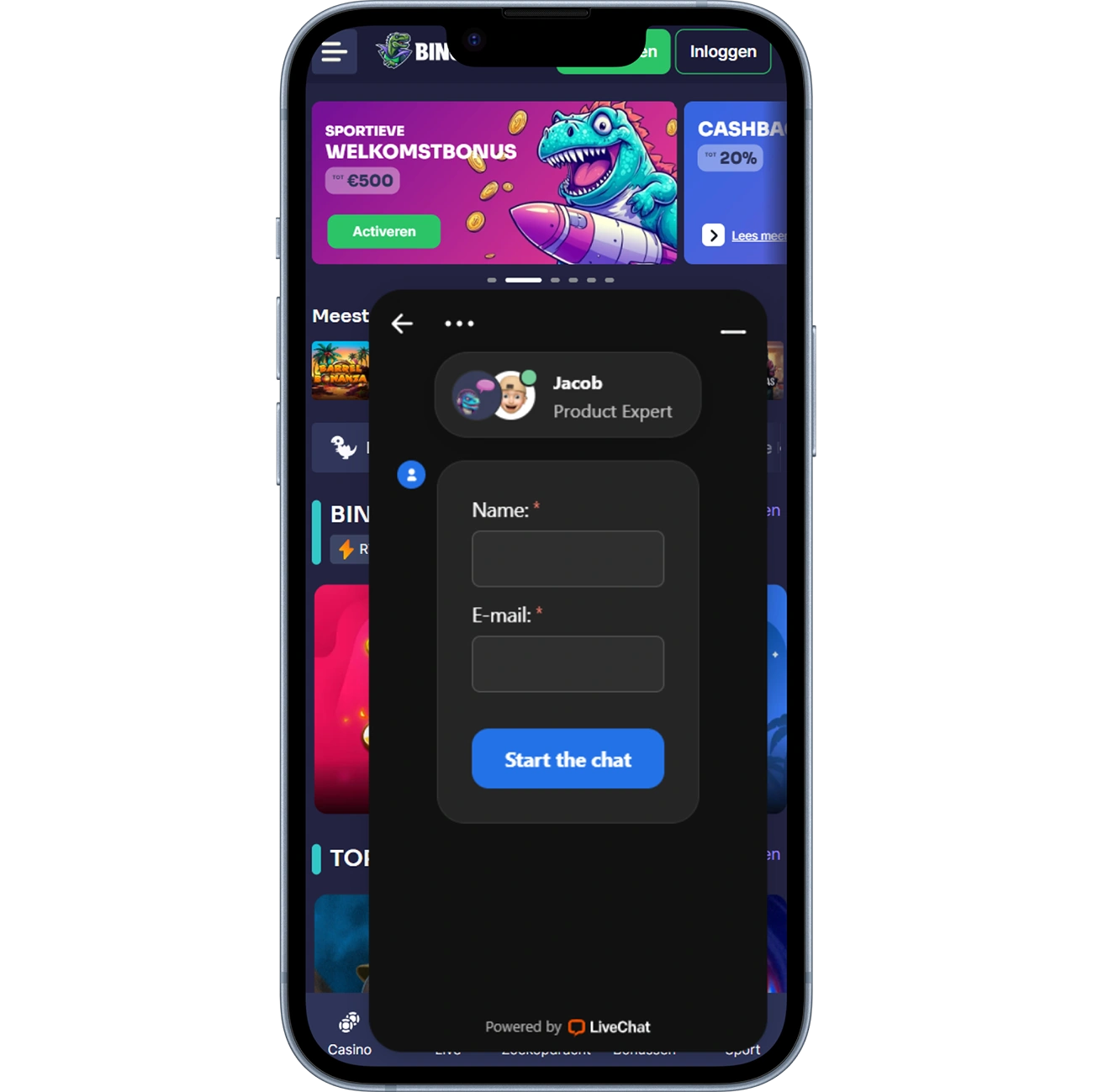 BinoBet Casino Klantenservice